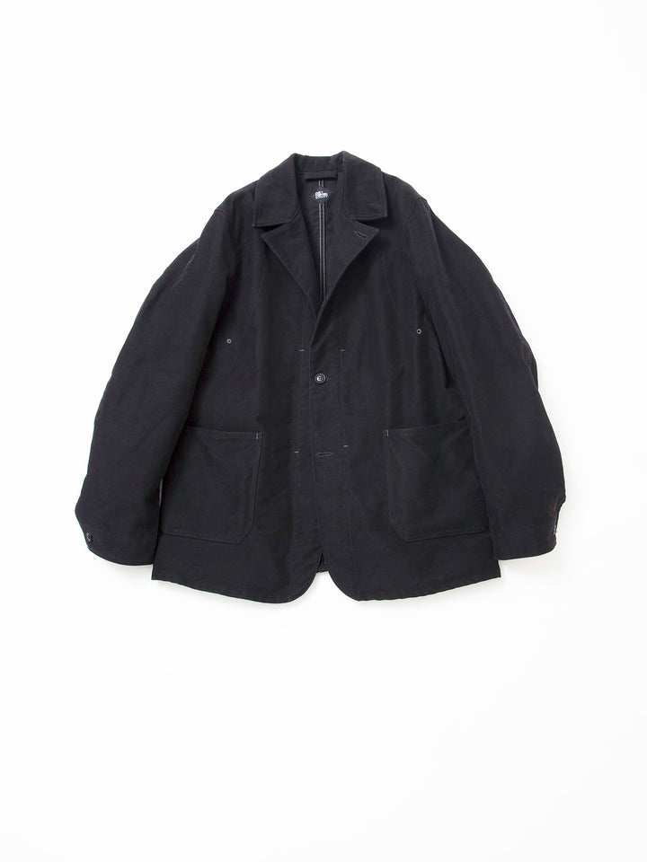 CJ002・Utility Work Coat / Cotton Moleskin / Black