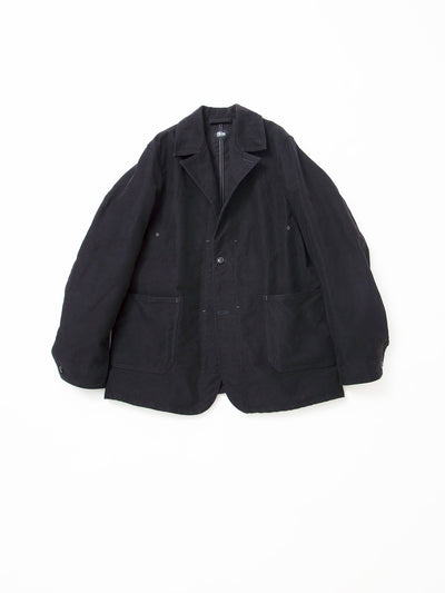 CJ002 - CORONA・Utility Work Coat / Cotton Moleskin / Black