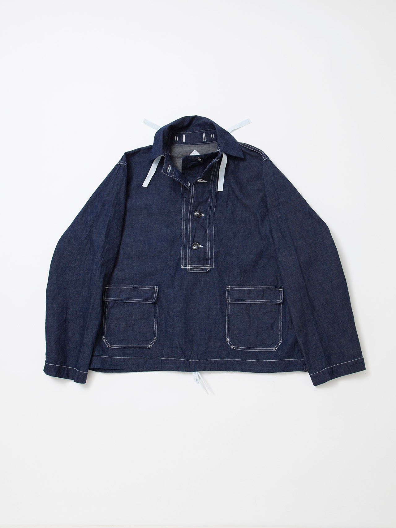 THE CORONA UTILITY - CJ003・Utility Navy Pullover Jacket / High Density Indigo Denim w/Natural Stitch THE CORONA UTILITY - CJ003・Utility Navy Pullover Jacket / High Density Indigo Denim w/Natural Stitch
