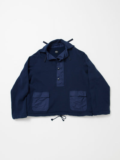 CJ003 - CORONA・Utility Navy Pullover Jacket / Cotton Fleece - Navy
