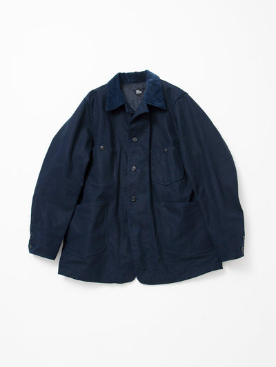 CJ043 - CORONA・Myrtle Work Coat / TAKEYARI Craft Canvas - Navy
