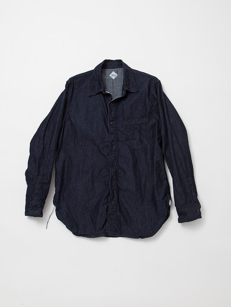 CS001・NAVY 1pocket Shirt / 6oz Denim - Indigo