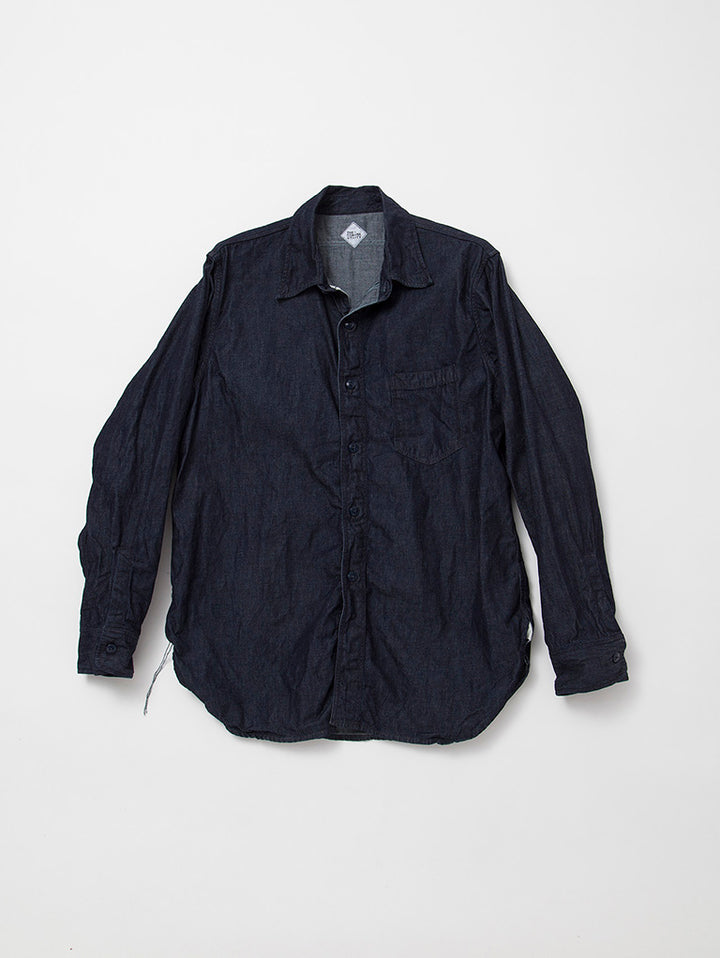 CS001・NAVY 1pocket Shirt / 6oz Denim - Indigo