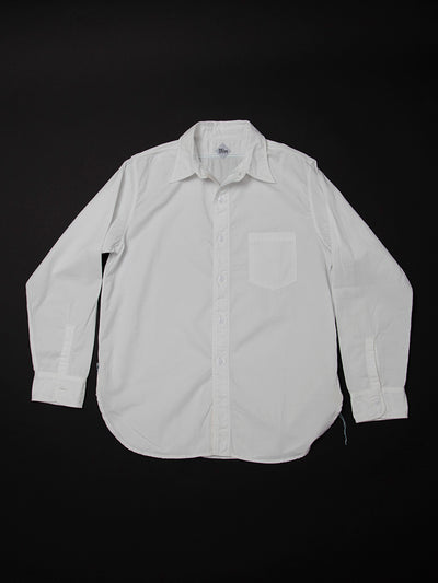 CS001 - CORONA・NAVY 1pocket Shirt / Peru Cotton Shirt Twill - Off-White
