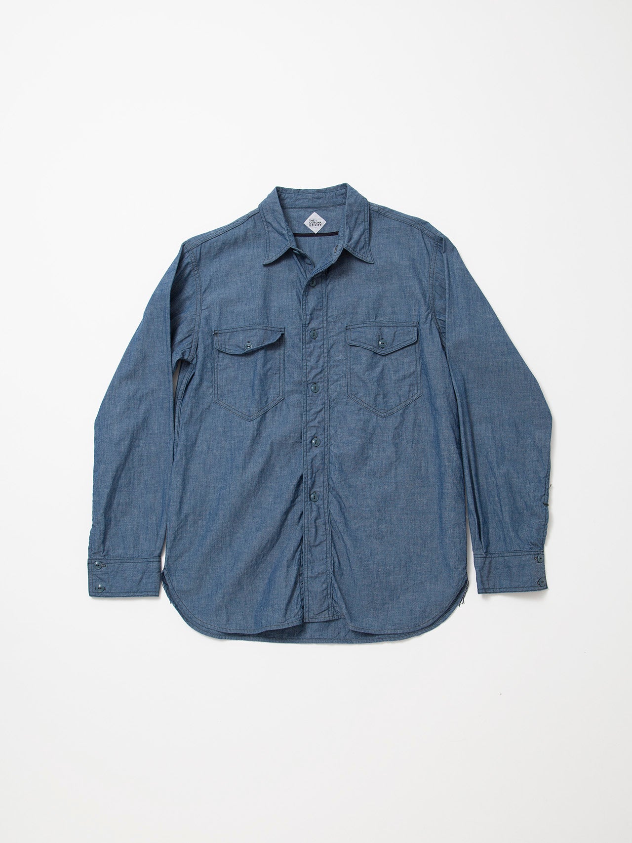 CS002 - CORONA・NAVY 2Pocket Shirt / Cotton Blue Chambray