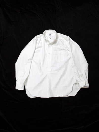 CS005 - CORONA・White Collar Work Shirt / American Sea Island Cotton - White