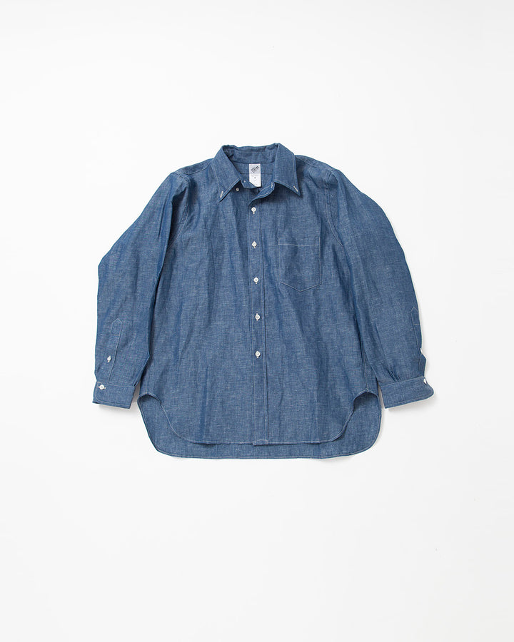 CS006・White Collar Work Shirt / Blue