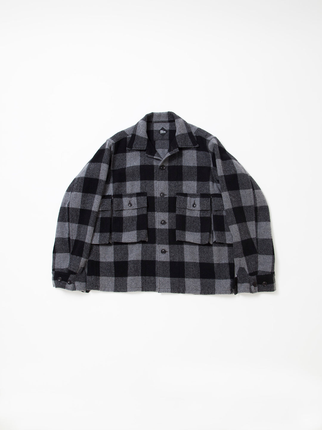 THE CORONA UTILITY - CS023・Combat Hiker Jac Shirt / Buffalo Check - Grey × Black