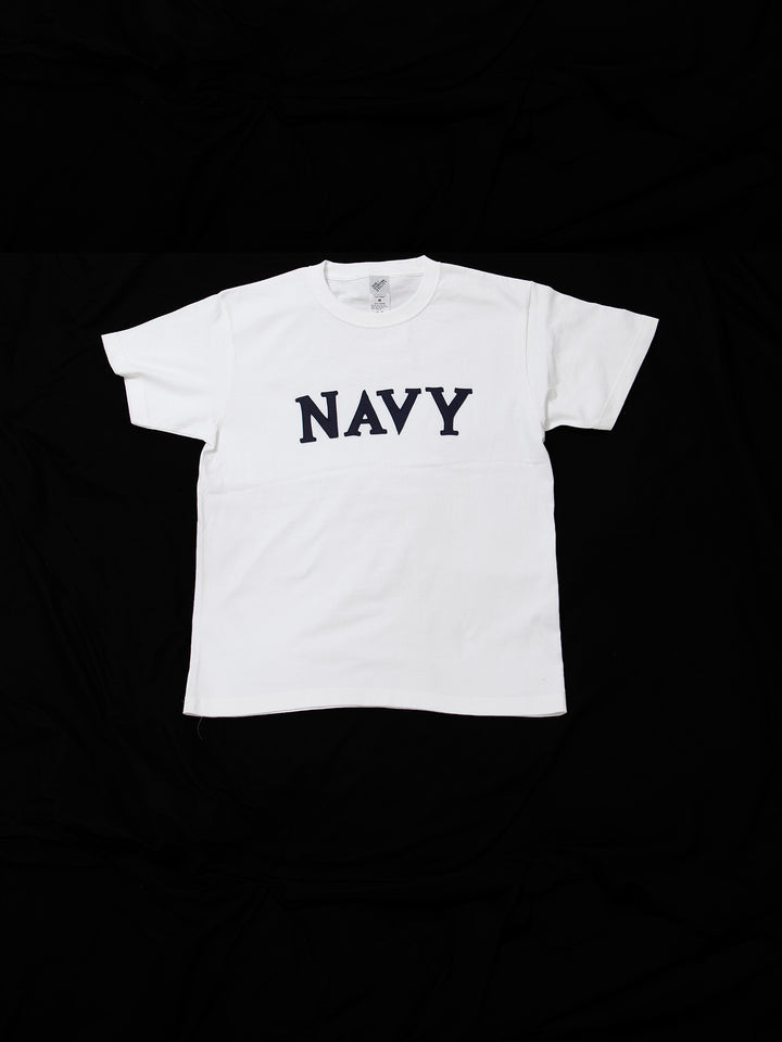 CT004・NAVY Felt Tee / White