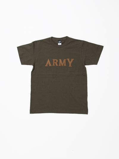 CT005 - CORONA・ARMY Felt Tee / Olive Green