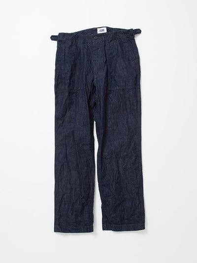 FP001 - FATIGUE SLACKS "UTILITY SLACKS" / 8.5oz Denim - Indigo