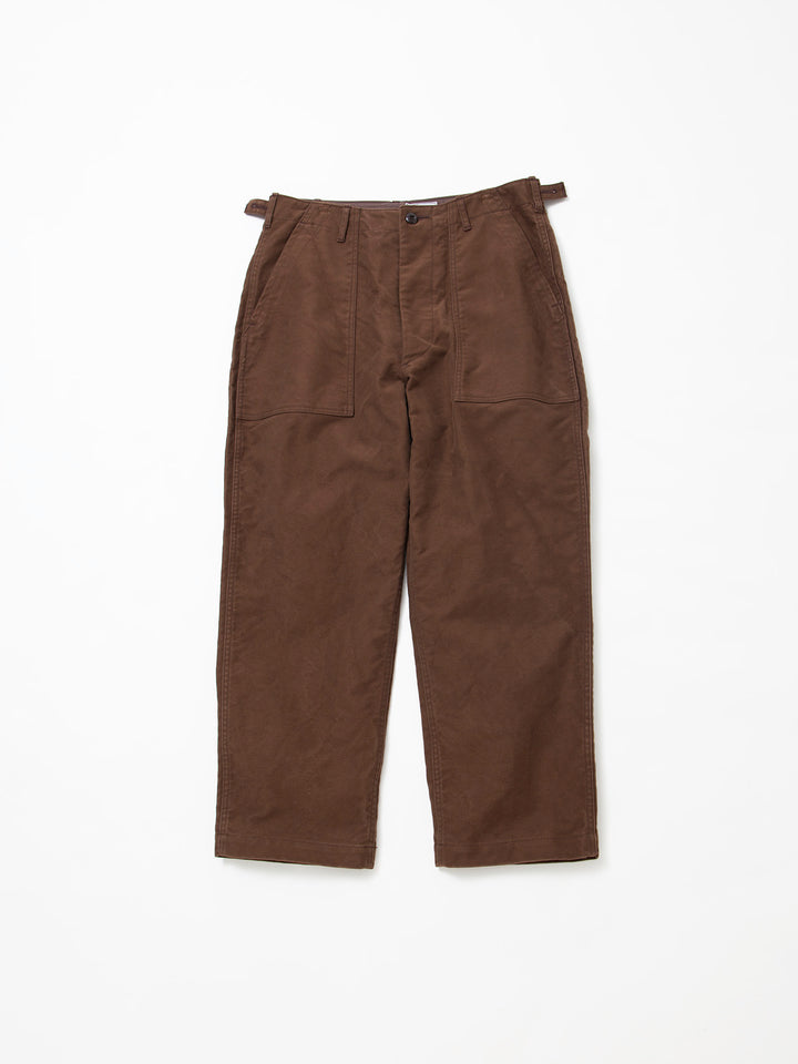 FP001・"UTILITY SLACKS" / Cotton Moleskin - Brown