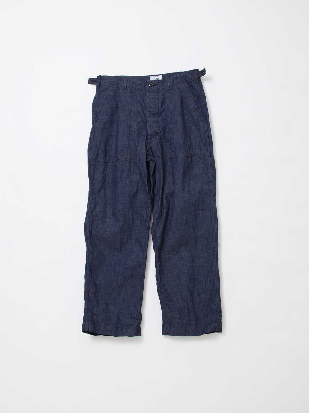 FATIGUE SLACKS - FP001・"UTILITY SLACKS" / High Density Indigo Denim w/Black Stitch