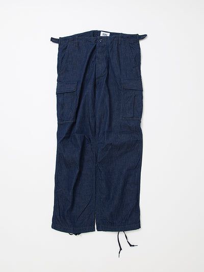 FP006 - FATIGUE SLACKS "JUNGLE SLACKS" / 8oz Indigo Denim