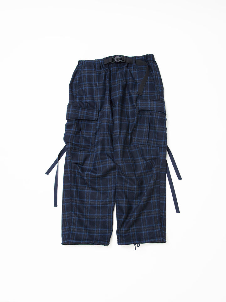 FP006E・"JUNGLE EASY SLACKS" / Stretch Wool Check - Navy Check
