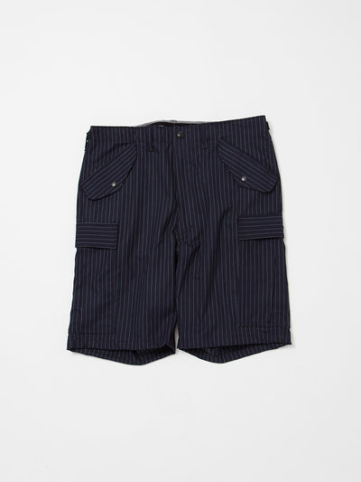 FP009 - FATIGUE SLACKS "M-51 SHORT SLACKS" / TR Oxford - Navy Stripe