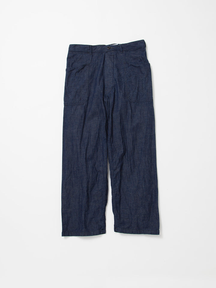 FP015・"UTILITY NAVY SLACKS" / High Density Indigo Denim