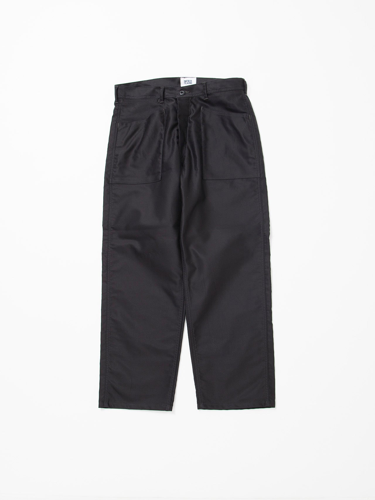 FP016 - FATIGUE SLACKS "SEAMANS SLACKS" / Giza Cotton Moleskin - Black