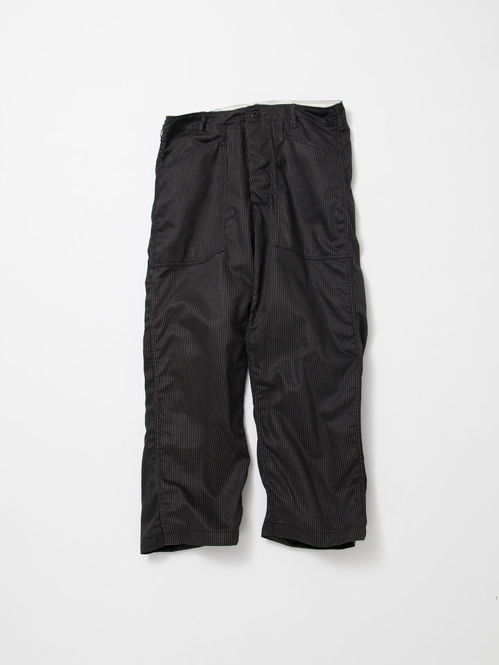 FP017・"UTILITY RM-43 SLACKS" / Black Key Stripe - Grey Stripe on Black