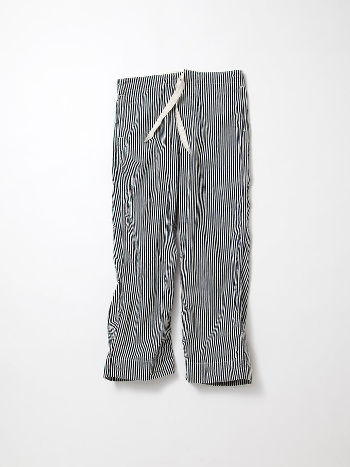 FP018・"UTILITY EASY SLACKS" / High Density Hickory Stripe - Indigo × Natural