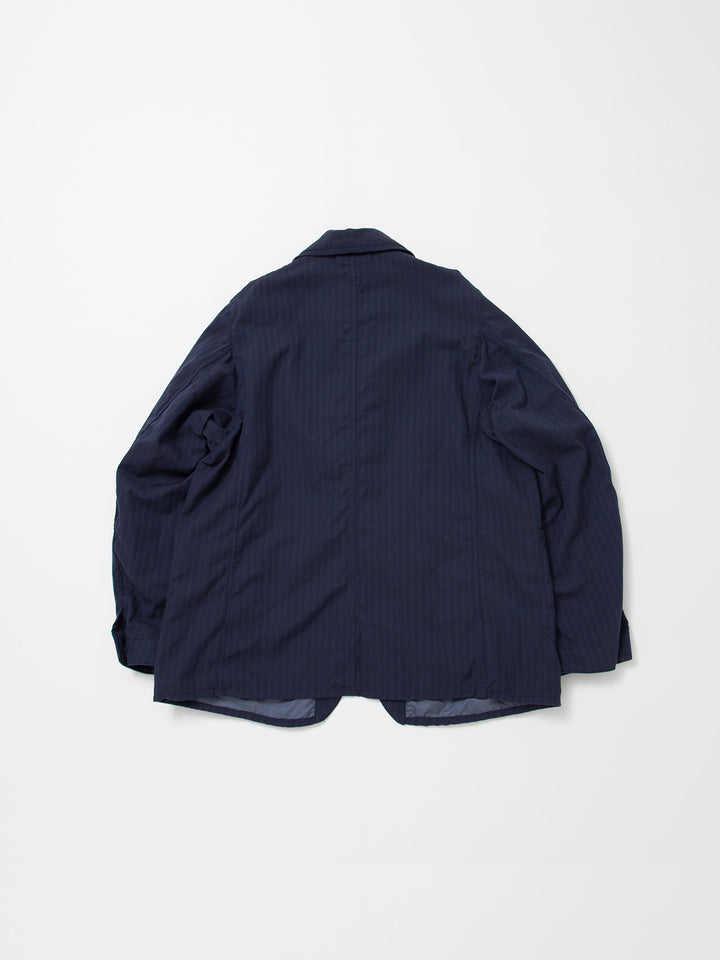CJ002・Utility Work Coat / H.B.T Stripe - Top Navy