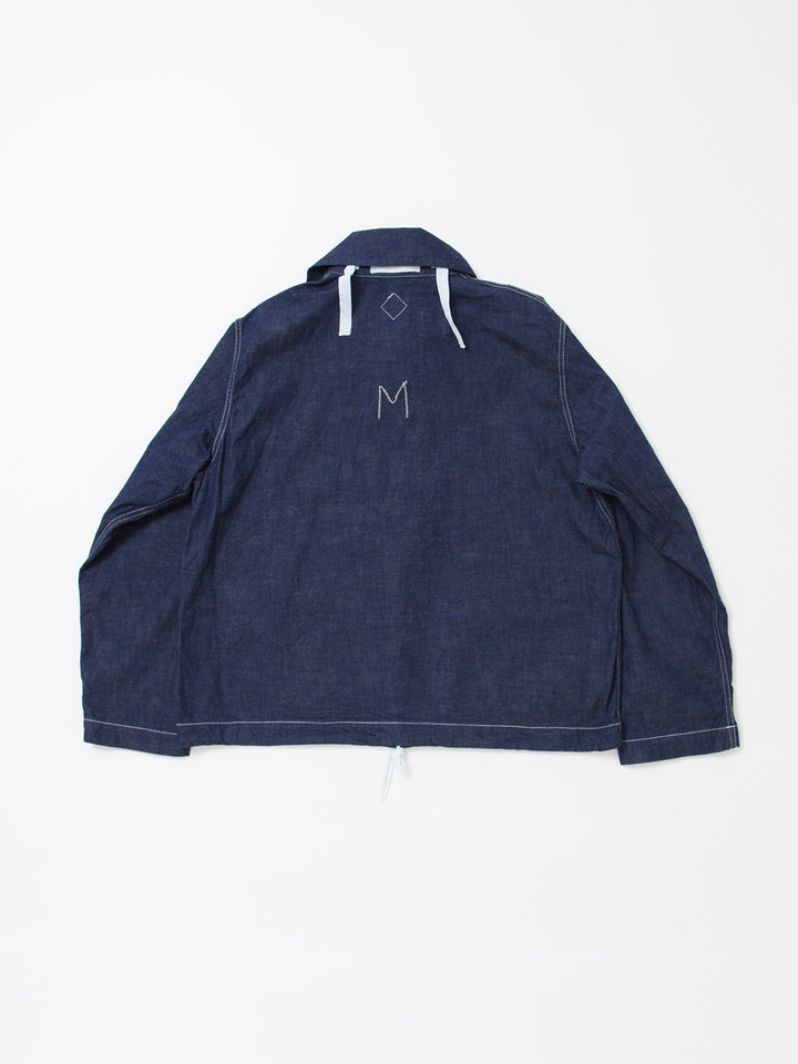 CJ003・Utility Navy Pullover Jacket / High Density Indigo Denim w/Natural Stitch