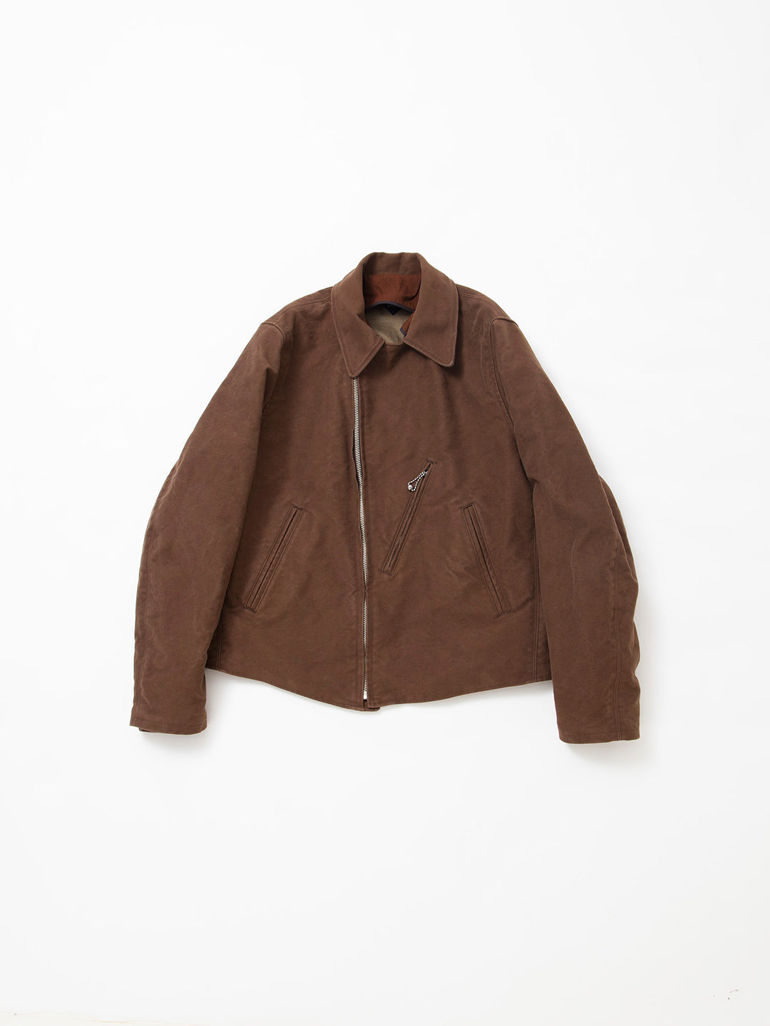CJ014・Utility WB Zipup Jacket / Cotton Moleskin - Brown