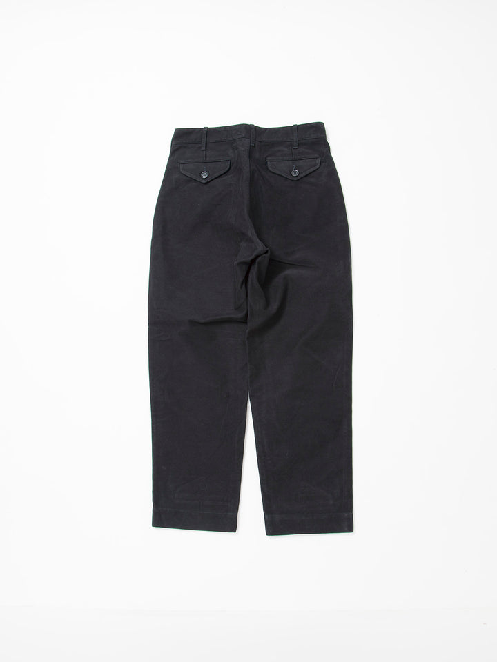 CP026・2T Desert Slacks / Cotton Moleskin - Black