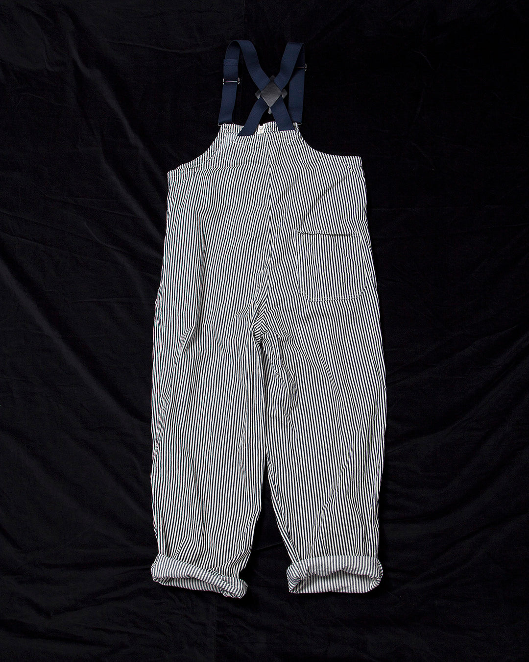 CP037・NAVY OVER PANTS / Hickory Stripe