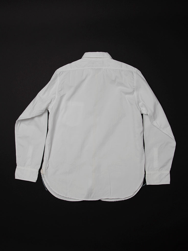 CS001・NAVY 1pocket Shirt / Peru Cotton Shirt Twill - Off-White