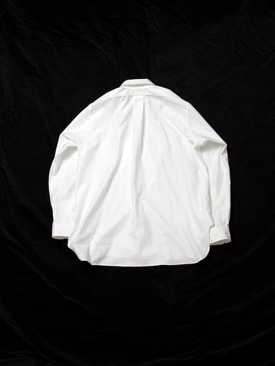 CS005 - CORONA・White Collar Work Shirt / American Sea Island Cotton - White