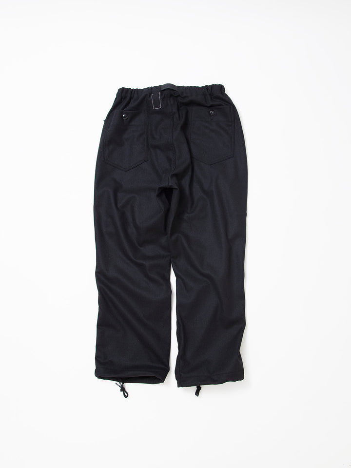 FP005E・"AGGRESSOR EASY SLACKS" / Wool + Ester Stretch Twill - Black