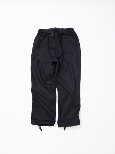 FP005E - FATIGUE SLACKS "AGGRESSOR EASY SLACKS" / Wool + Ester Stretch Twill - Black