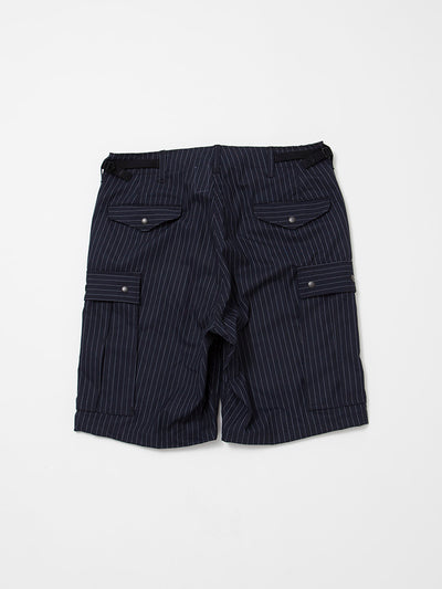 FP009 - FATIGUE SLACKS "M-51 SHORT SLACKS" / TR Oxford - Navy Stripe