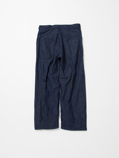 FP015 - FATIGUE SLACKS "UTILITY NAVY SLACKS" / High Density Indigo Denim