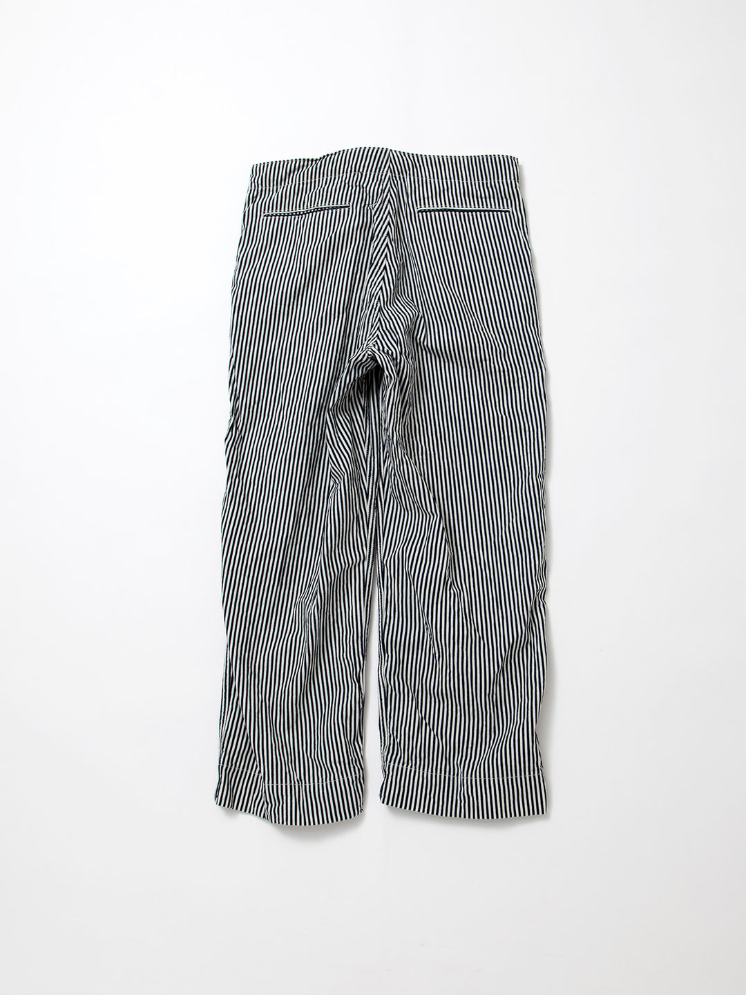 FP018・"UTILITY EASY SLACKS" / High Density Hickory Stripe - Indigo × Natural