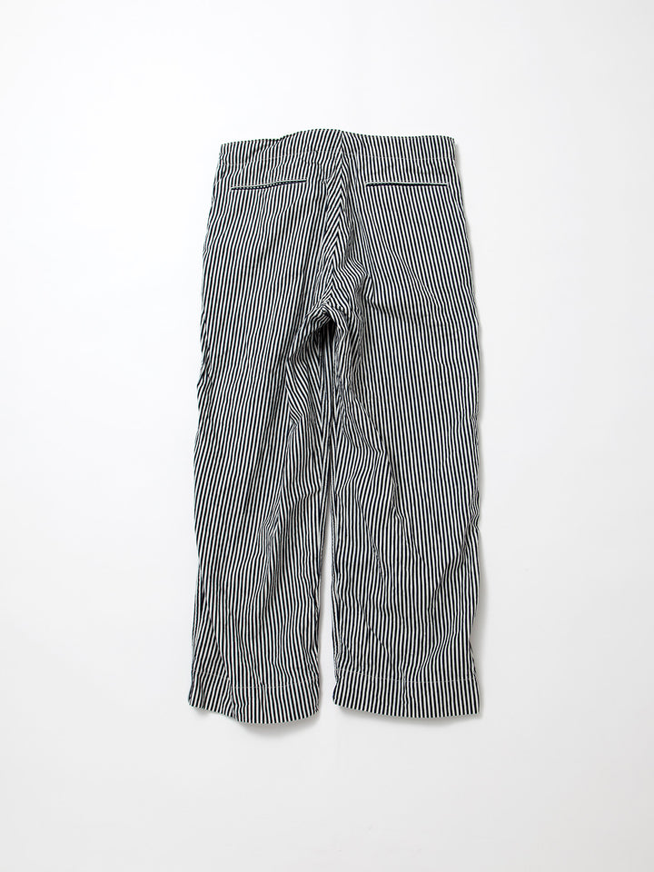 FP018・"UTILITY EASY SLACKS" / High Density Hickory Stripe - Indigo × Natural