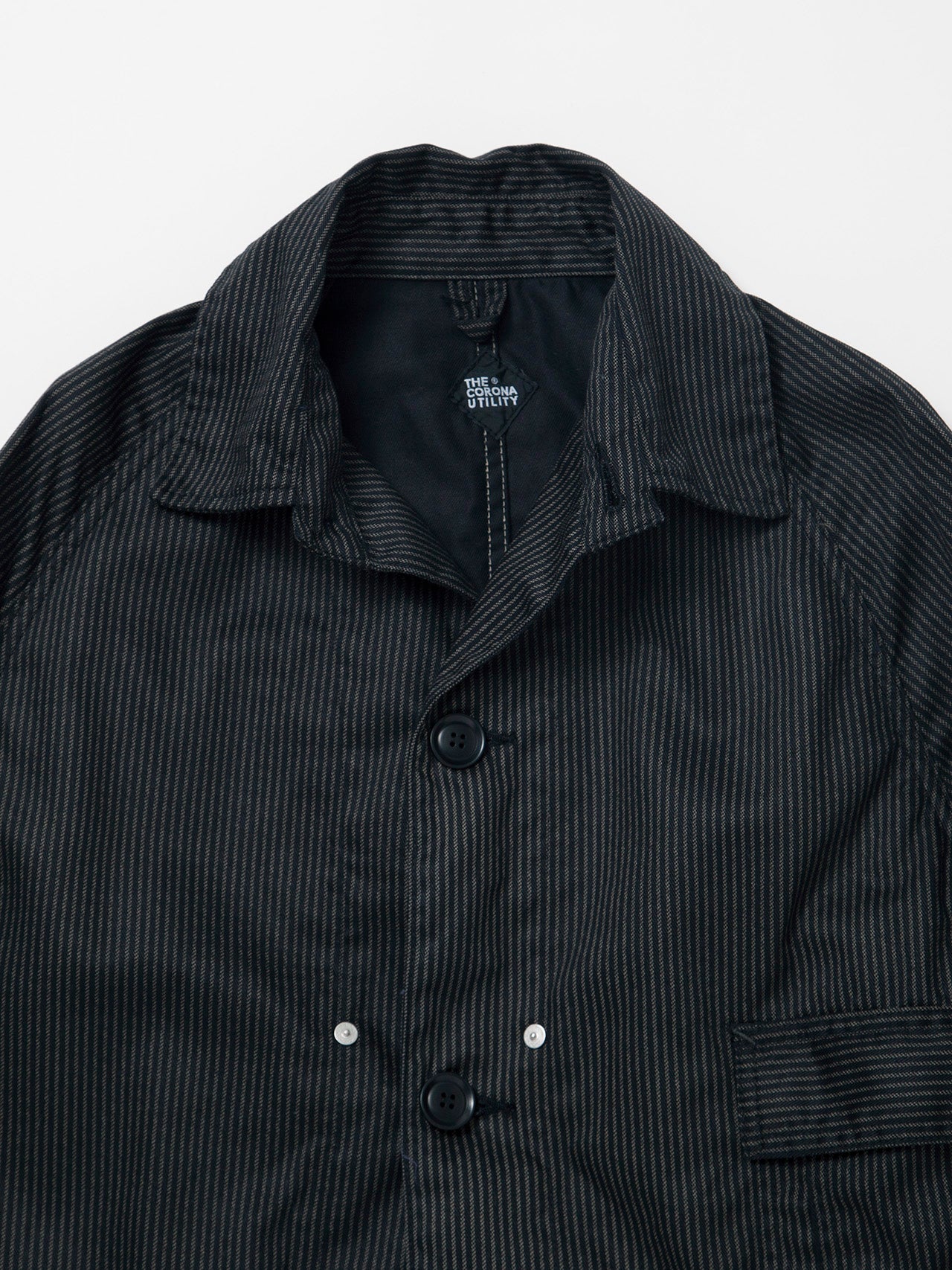 CJ001・Utility Game Jacket / Black Key Stripe - Grey Stripe on