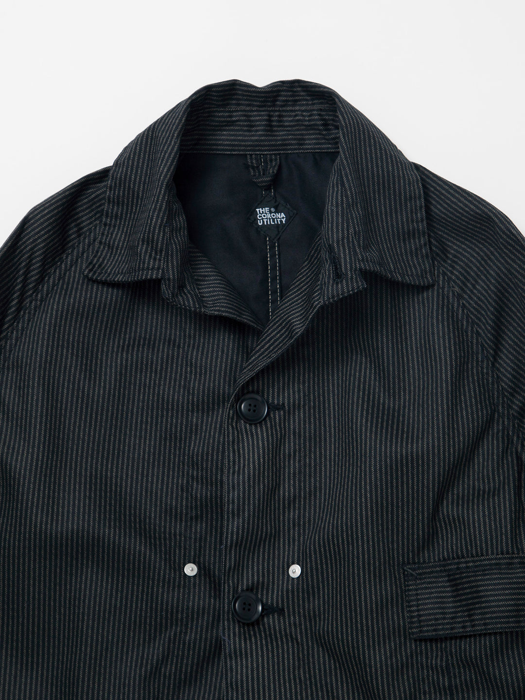 CJ001・Utility Game Jacket / Black Key Stripe - Grey Stripe on Black