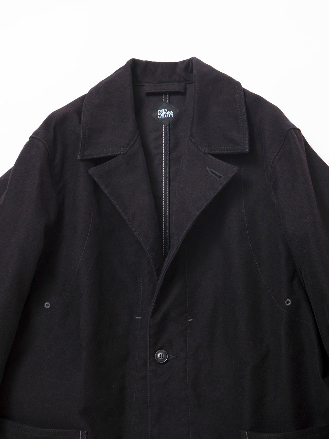 CJ002・Utility Work Coat / Cotton Moleskin / Black