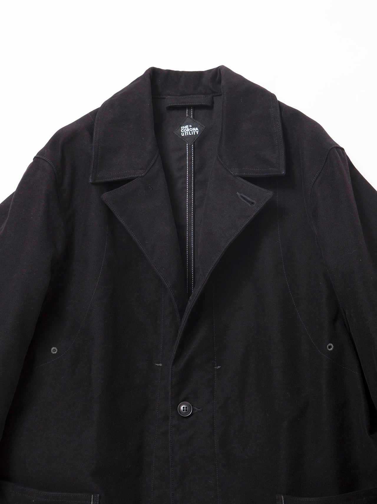 CJ002 - CORONA・Utility Work Coat / Cotton Moleskin / Black