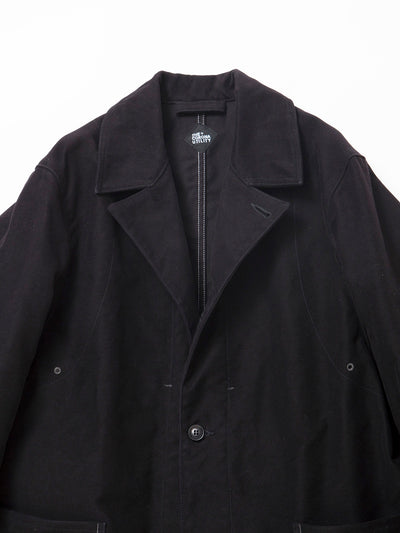 CJ002 - CORONA・Utility Work Coat / Cotton Moleskin / Black