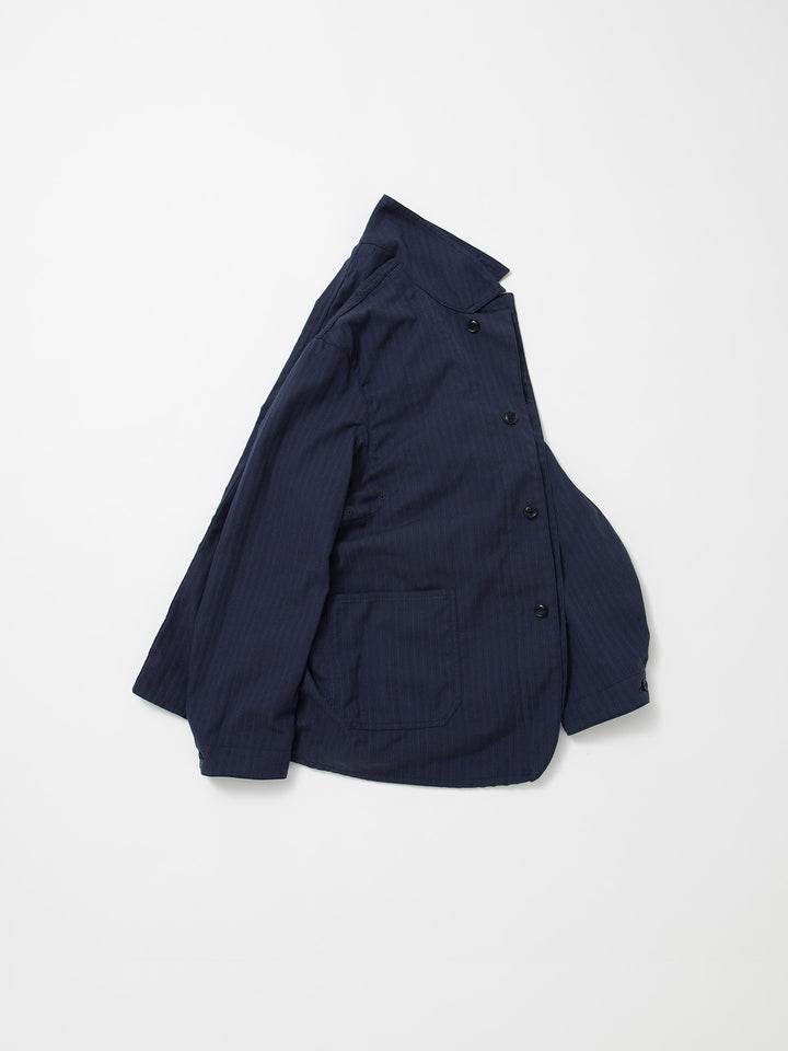 CJ002・Utility Work Coat / H.B.T Stripe - Top Navy