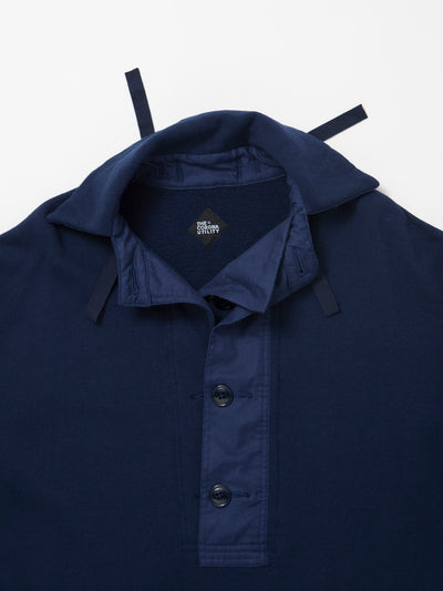 CJ003 - CORONA・Utility Navy Pullover Jacket / Cotton Fleece - Navy