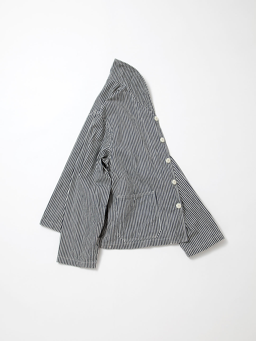 CJ004・Utility Navy Jumper / High Density Hickory Stripe - Indigo×Natural