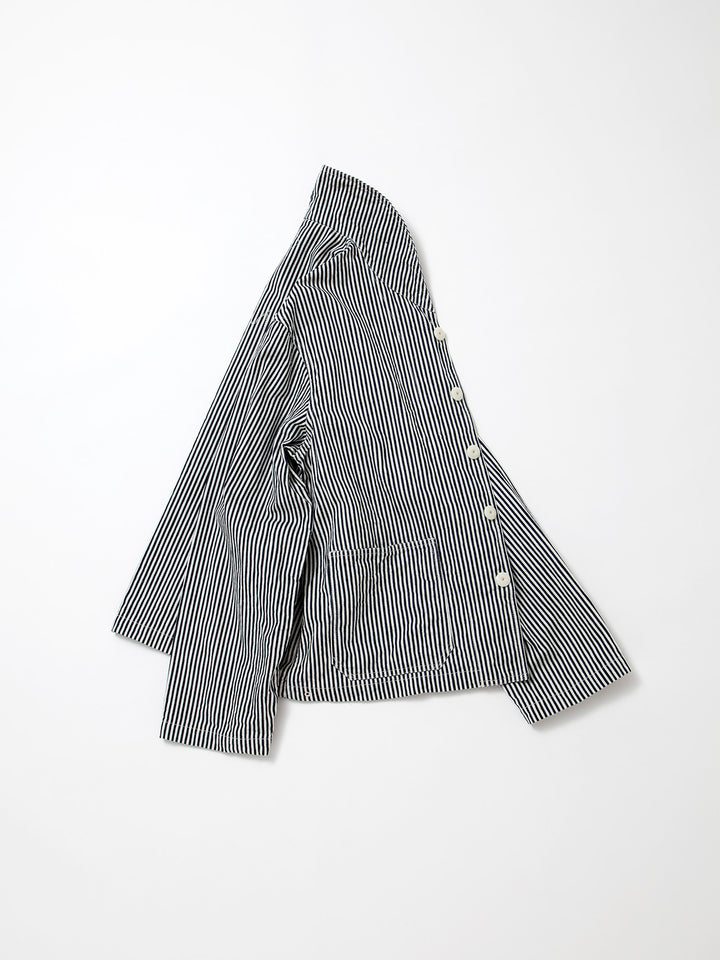 CJ004・Utility Navy Jumper / High Density Hickory Stripe - Indigo×Natural