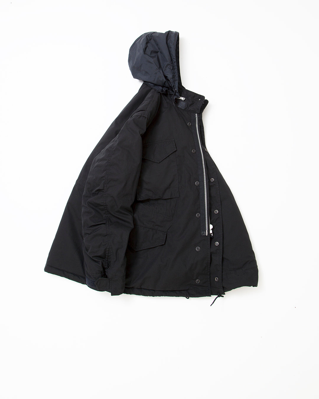 CJ112 - A-1 CLOTHING × THE CORONA UTILITY・M-65 Field Jacket / GI-Poplin × POLARTEC ALPHA - Black