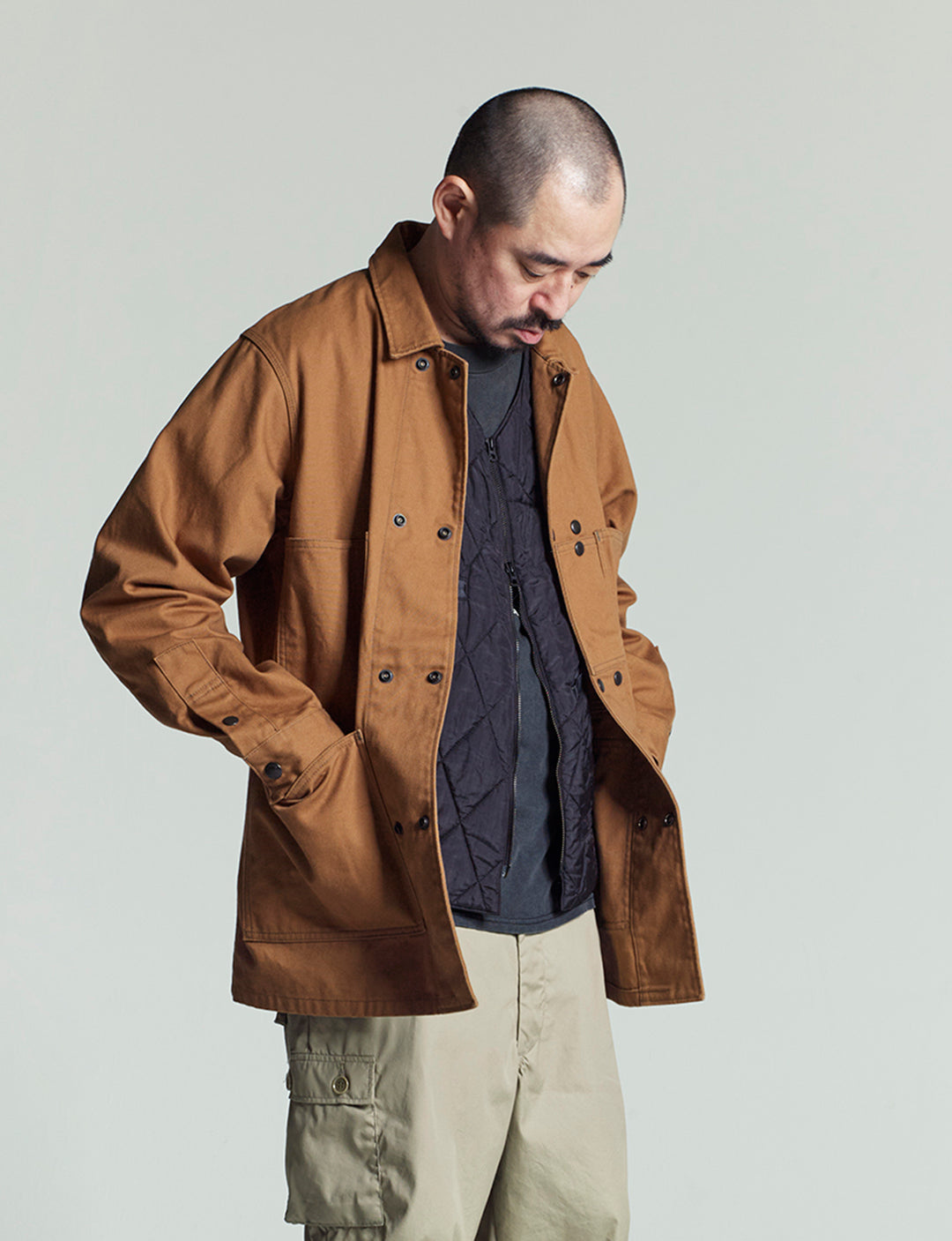 A-1 CLOTHING × THE CORONA UTILITY - CJ123A-1・Cross Town Jacket / Cotton Duck - Brown