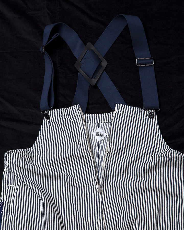 CP037・NAVY OVER PANTS / Hickory Stripe