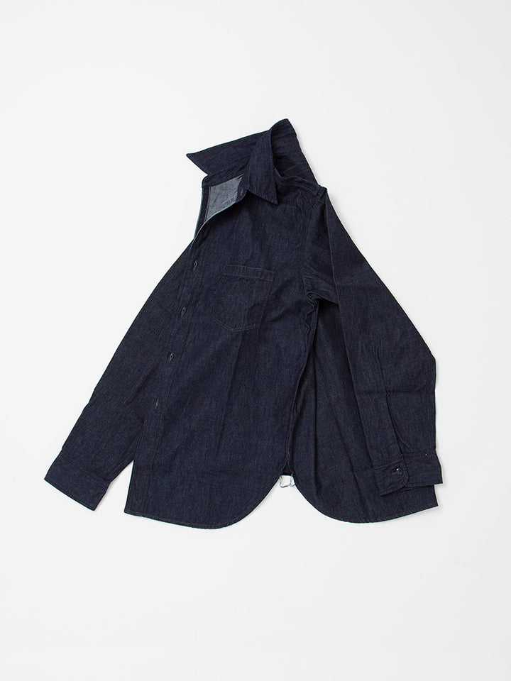 CS001・NAVY 1pocket Shirt / 6oz Denim - Indigo